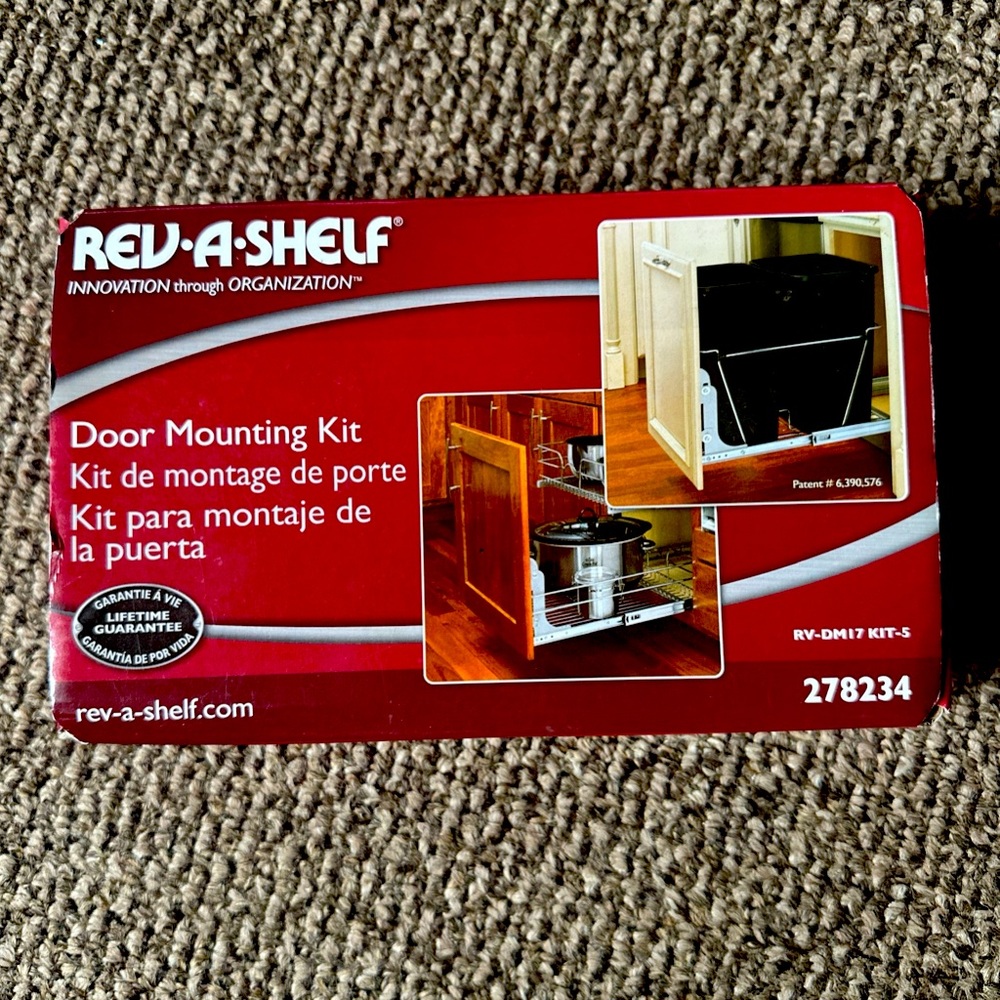 Rev-A-Shelf RV-DM17 KIT-5 278234 Door Mounting Kit Cupboard Door NEW IN OPEN BOX